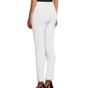 NWT White Slim Factor by Investments Coordinating Ponte Knit Ankle Skinny Pants
